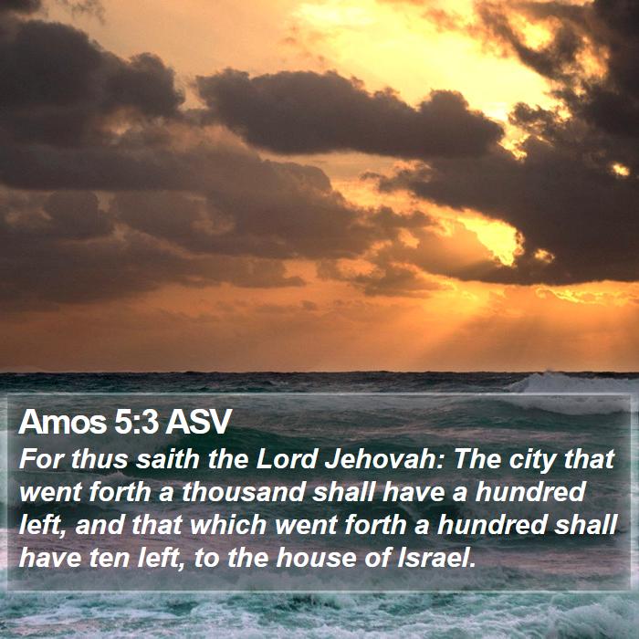 Amos 5:3 ASV Bible Study