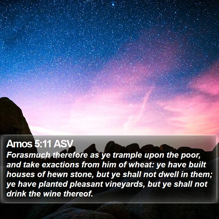 Amos 5:11 ASV Bible Study