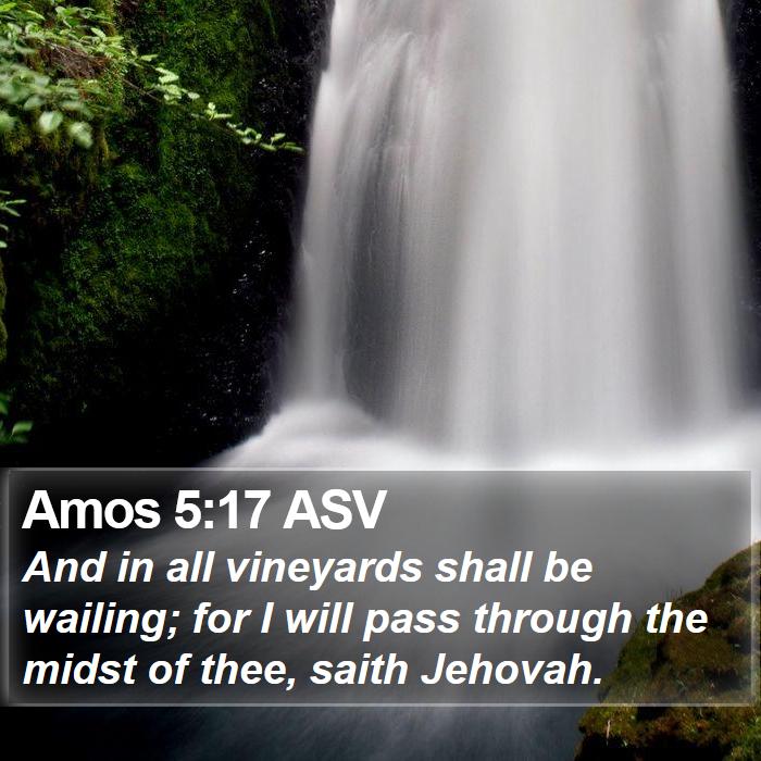 Amos 5:17 ASV Bible Study