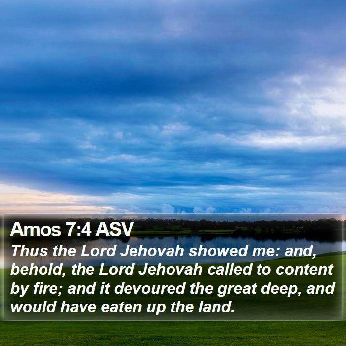 Amos 7:4 ASV Bible Study