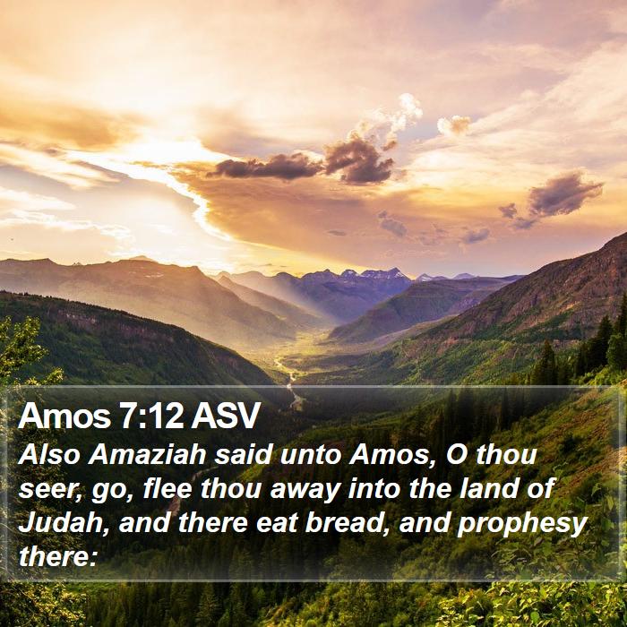 Amos 7:12 ASV Bible Study