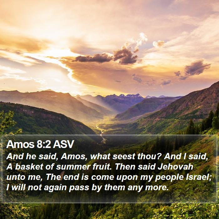 Amos 8:2 ASV Bible Study