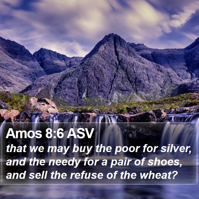 Amos 8:6 ASV Bible Study