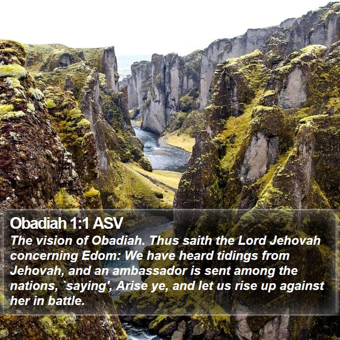 Obadiah 1:1 ASV Bible Study