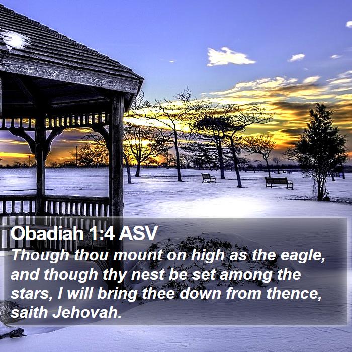 Obadiah 1:4 ASV Bible Study