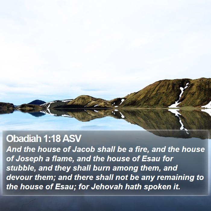 Obadiah 1:18 ASV Bible Study