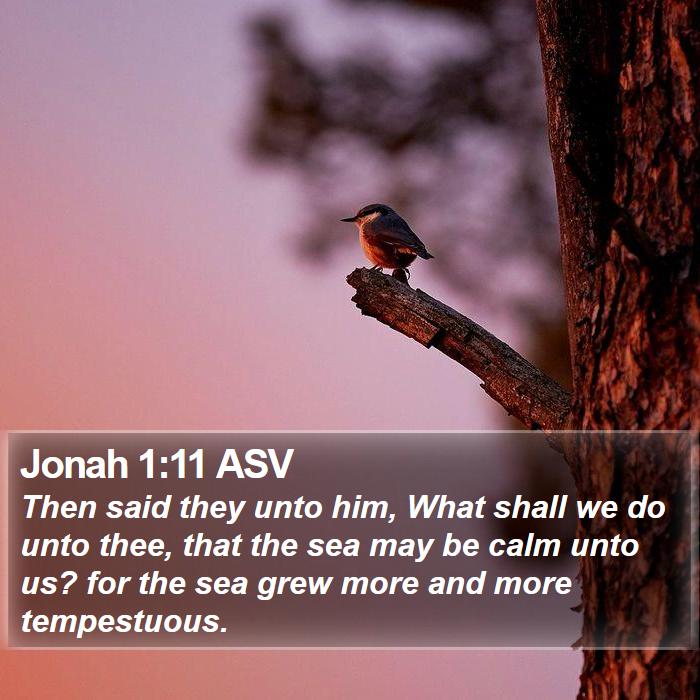 Jonah 1:11 ASV Bible Study