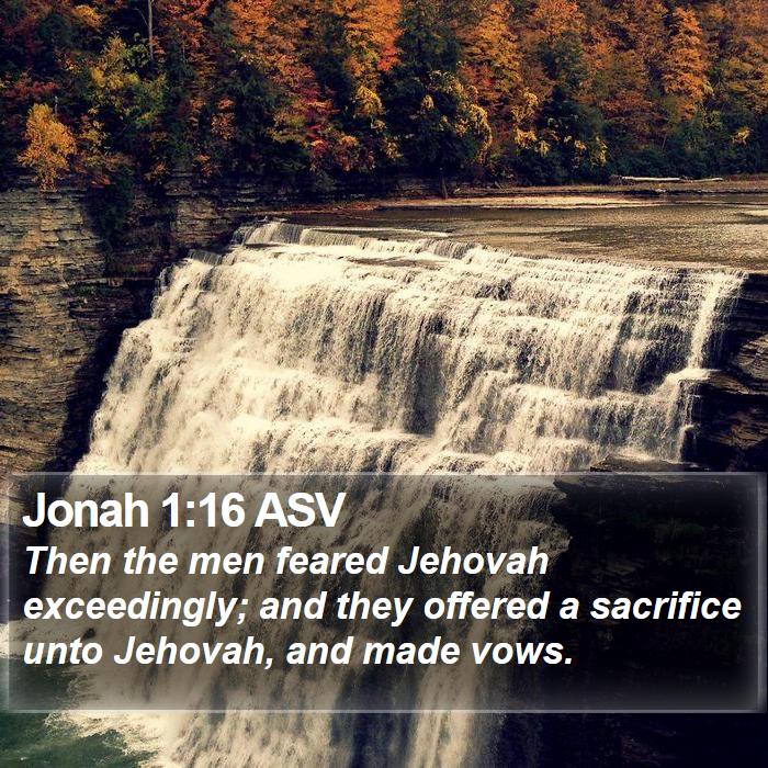 Jonah 1:16 ASV Bible Study