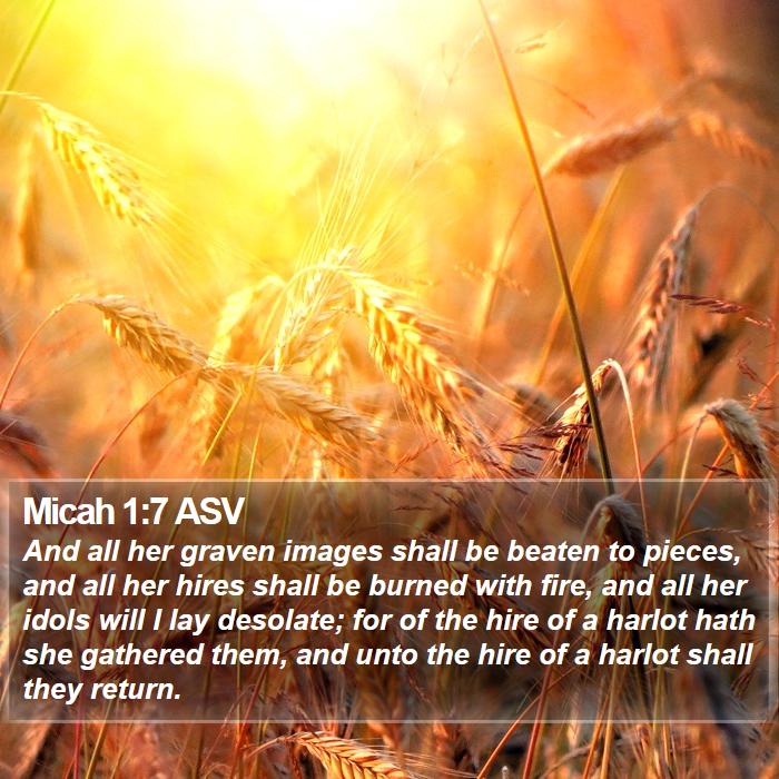 Micah 1:7 ASV Bible Study