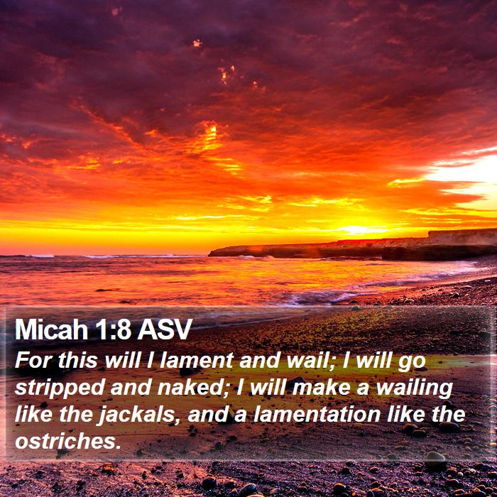 Micah 1:8 ASV Bible Study