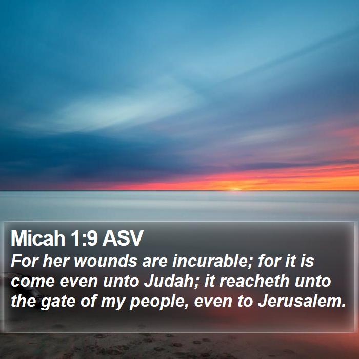 Micah 1:9 ASV Bible Study