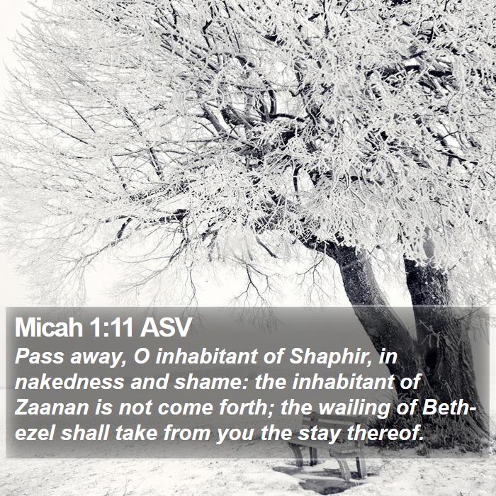 Micah 1:11 ASV Bible Study