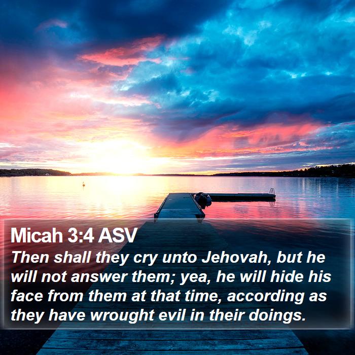 Micah 3:4 ASV Bible Study