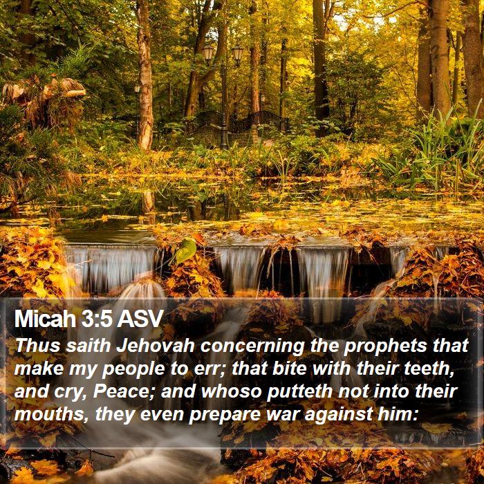 Micah 3:5 ASV Bible Study