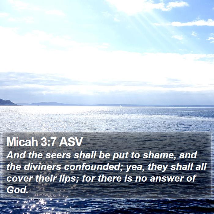 Micah 3:7 ASV Bible Study