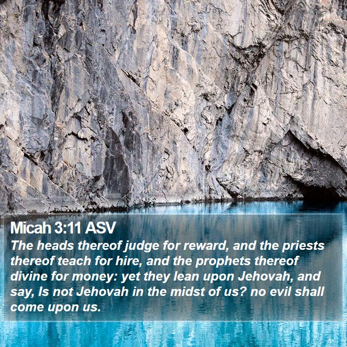 Micah 3:11 ASV Bible Study