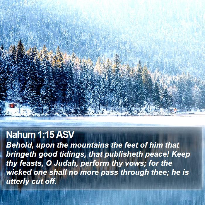 Nahum 1:15 ASV Bible Study