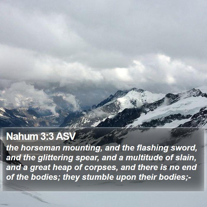 Nahum 3:3 ASV Bible Study