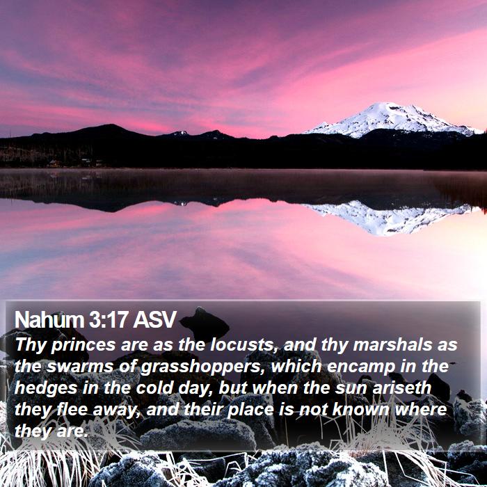 Nahum 3:17 ASV Bible Study