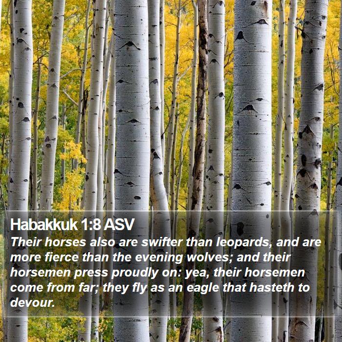 Habakkuk 1:8 ASV Bible Study