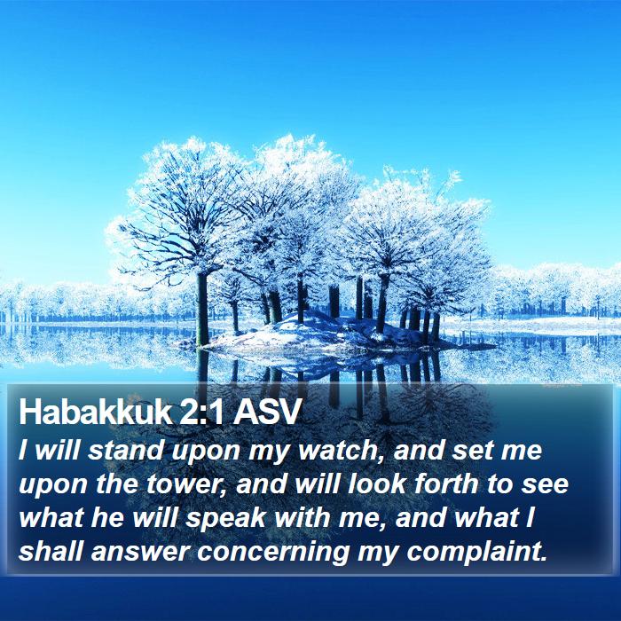 Habakkuk 2:1 ASV Bible Study