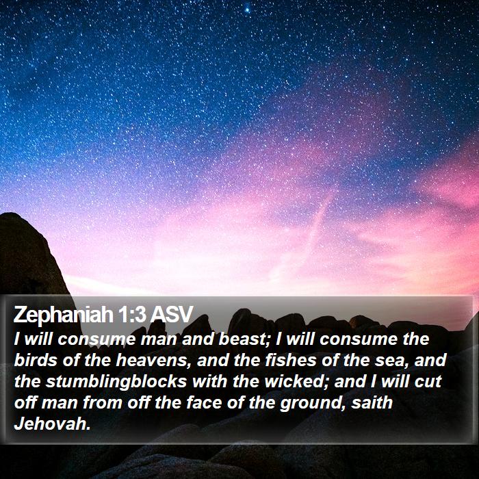 Zephaniah 1:3 ASV Bible Study