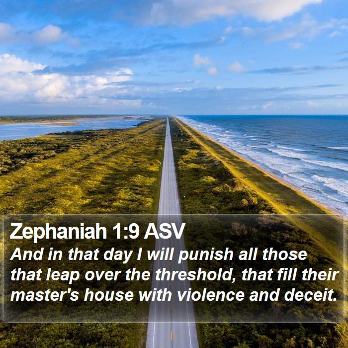 Zephaniah 1:9 ASV Bible Study