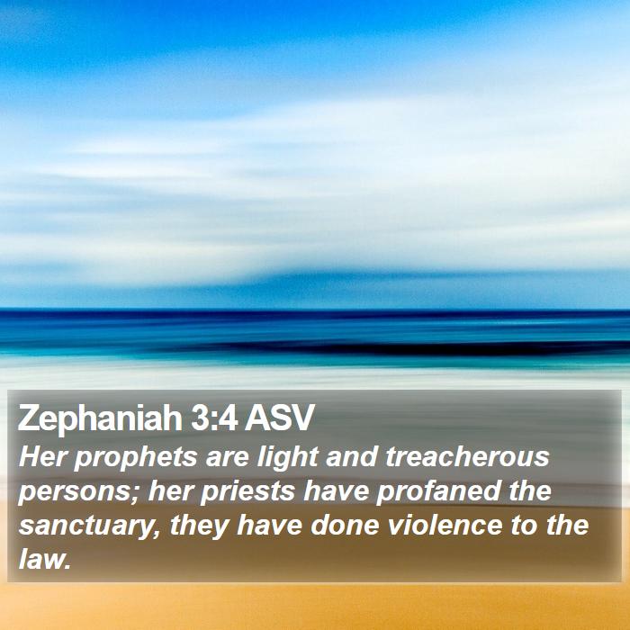 Zephaniah 3:4 ASV Bible Study