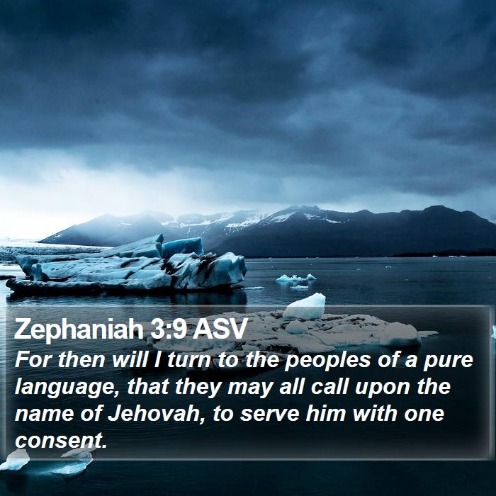 Zephaniah 3:9 ASV Bible Study