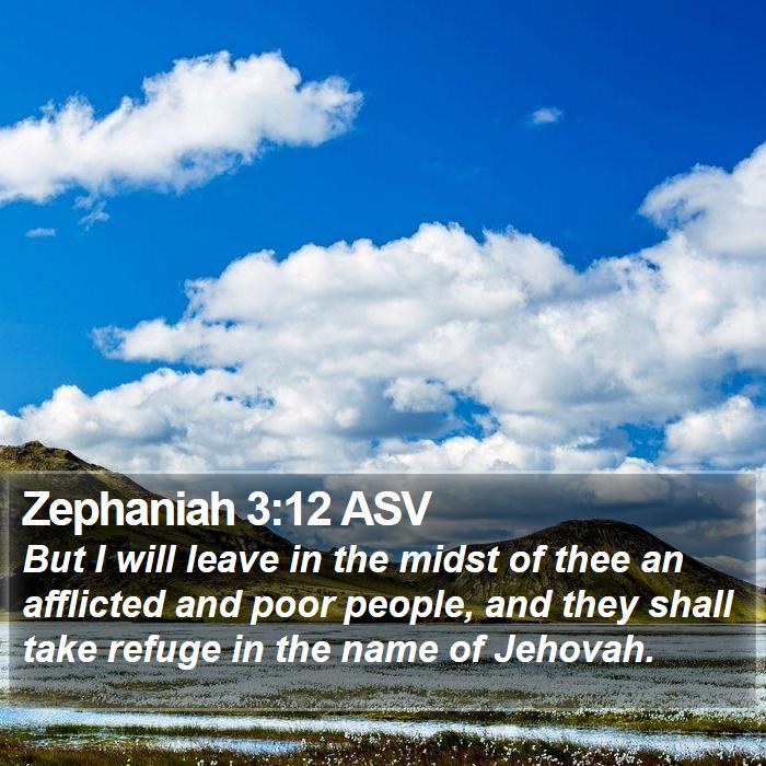 Zephaniah 3:12 ASV Bible Study