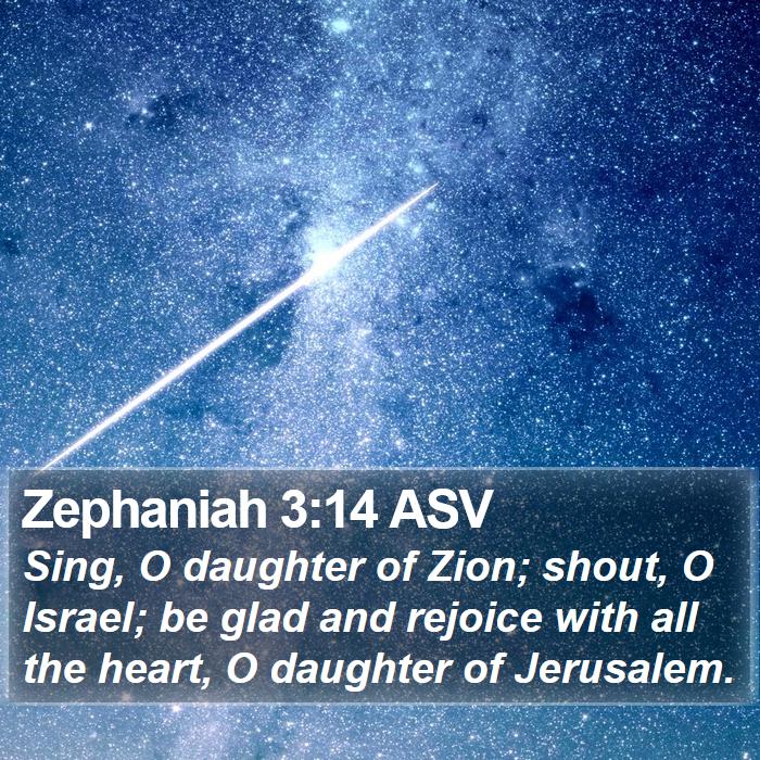 Zephaniah 3:14 ASV Bible Study