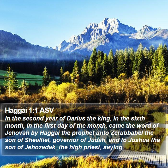 Haggai 1:1 ASV Bible Study