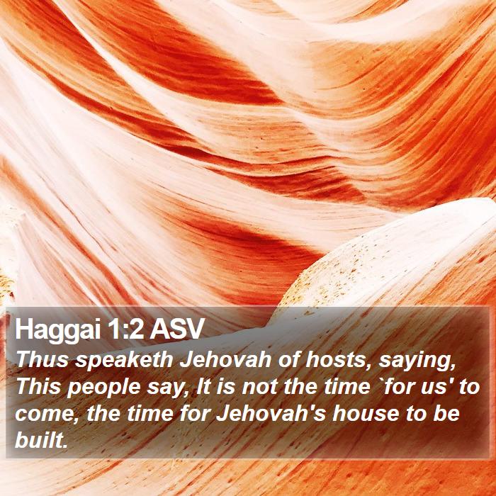 Haggai 1:2 ASV Bible Study