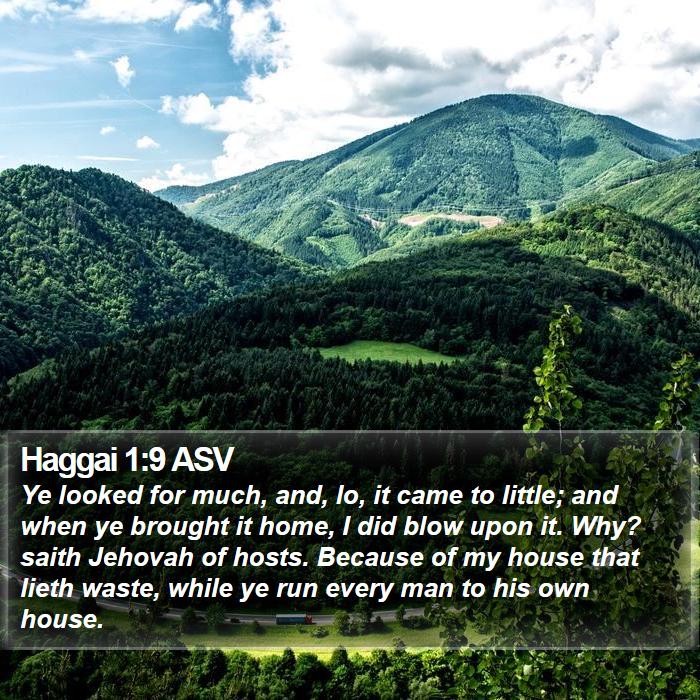 Haggai 1:9 ASV Bible Study