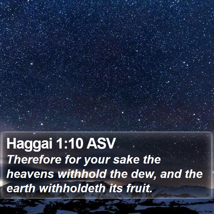 Haggai 1:10 ASV Bible Study