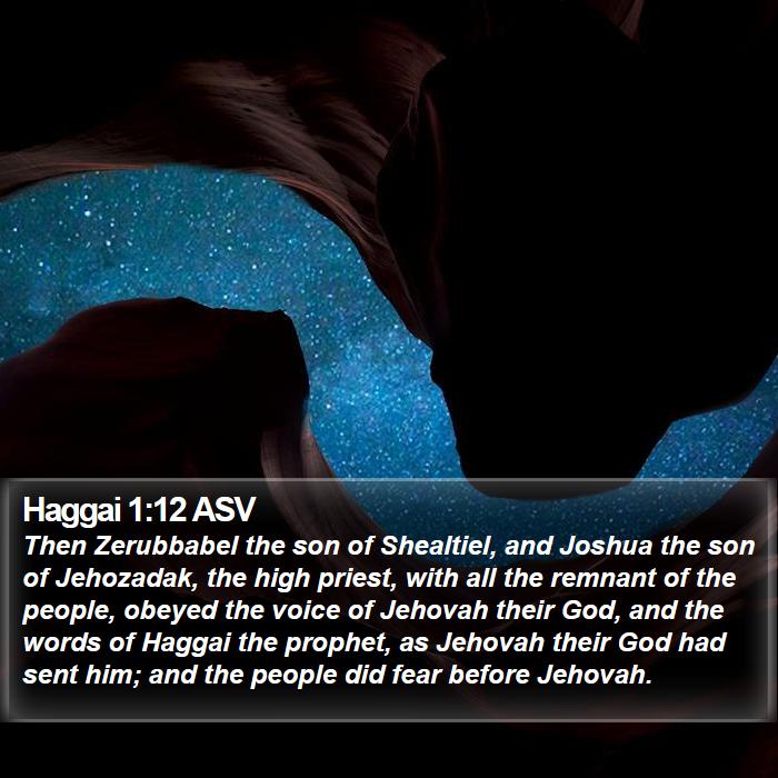 Haggai 1:12 ASV Bible Study