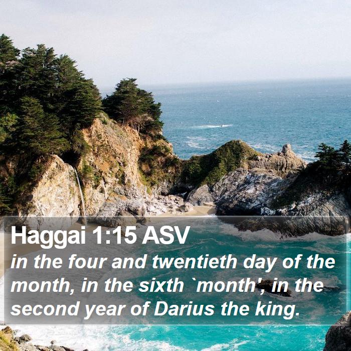 Haggai 1:15 ASV Bible Study