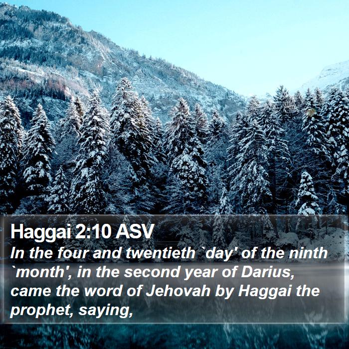 Haggai 2:10 ASV Bible Study