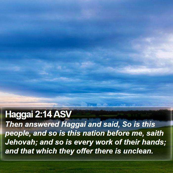 Haggai 2:14 ASV Bible Study