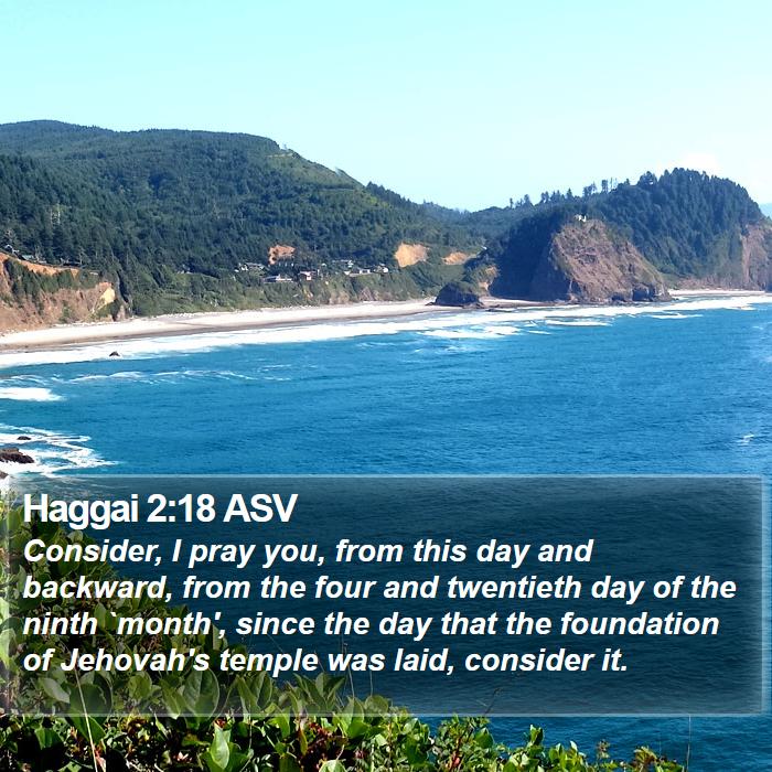 Haggai 2:18 ASV Bible Study