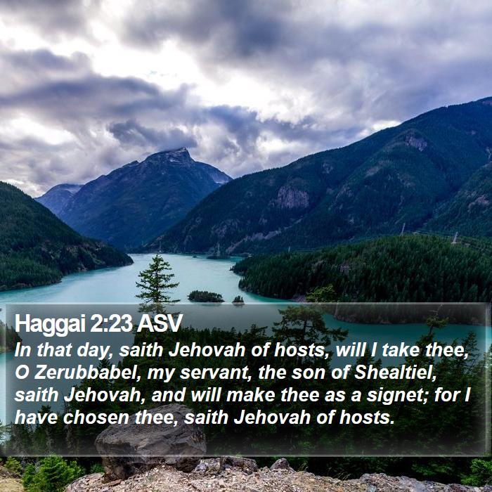 Haggai 2:23 ASV Bible Study