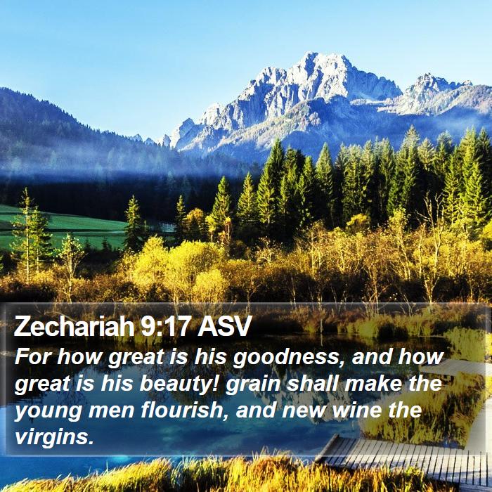 Zechariah 9:17 ASV Bible Study