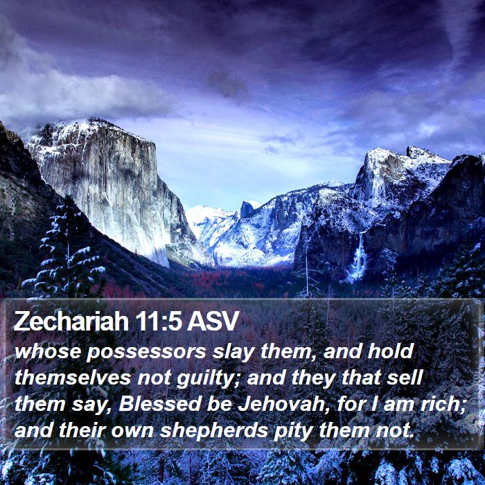 Zechariah 11:5 ASV Bible Study