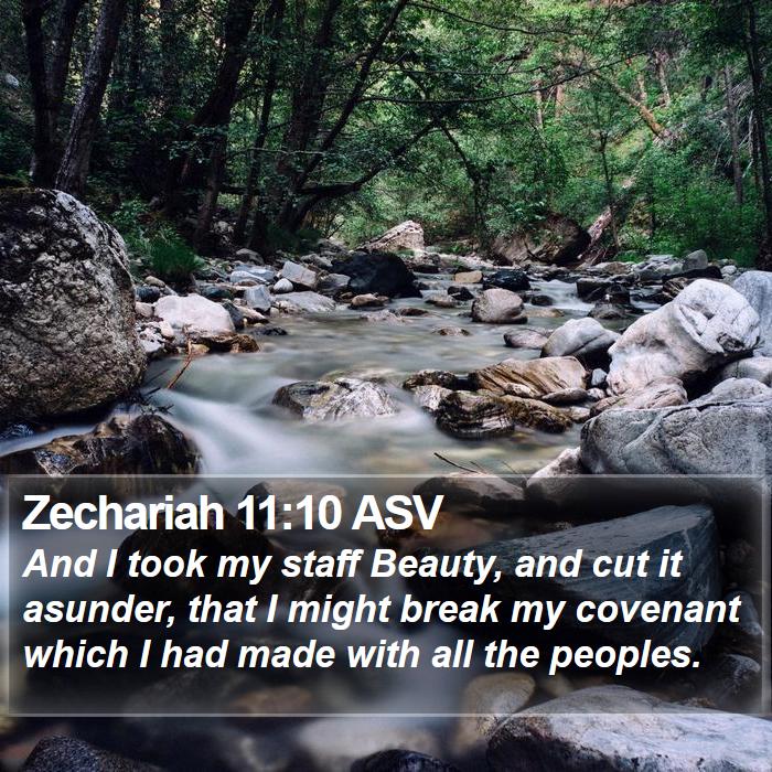 Zechariah 11:10 ASV Bible Study