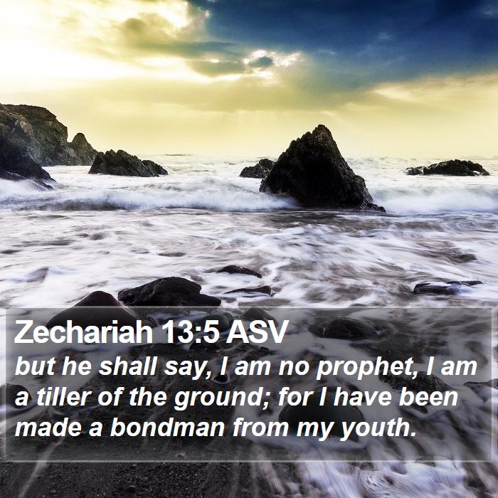 Zechariah 13:5 ASV Bible Study