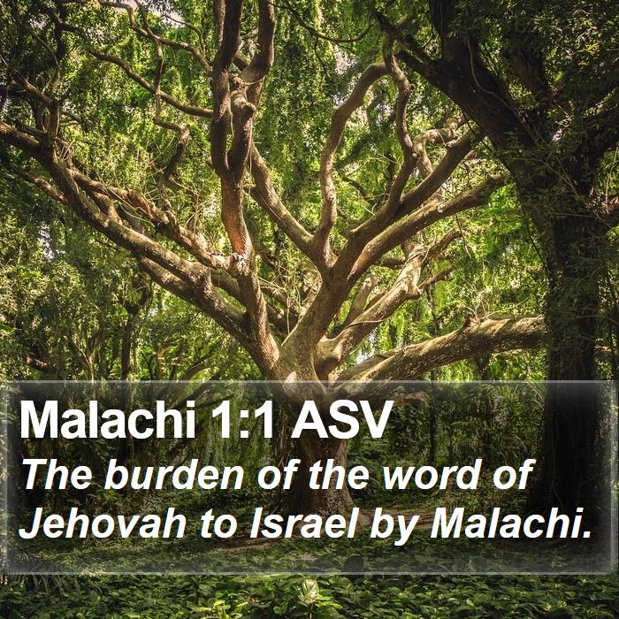 Malachi 1:1 ASV Bible Study