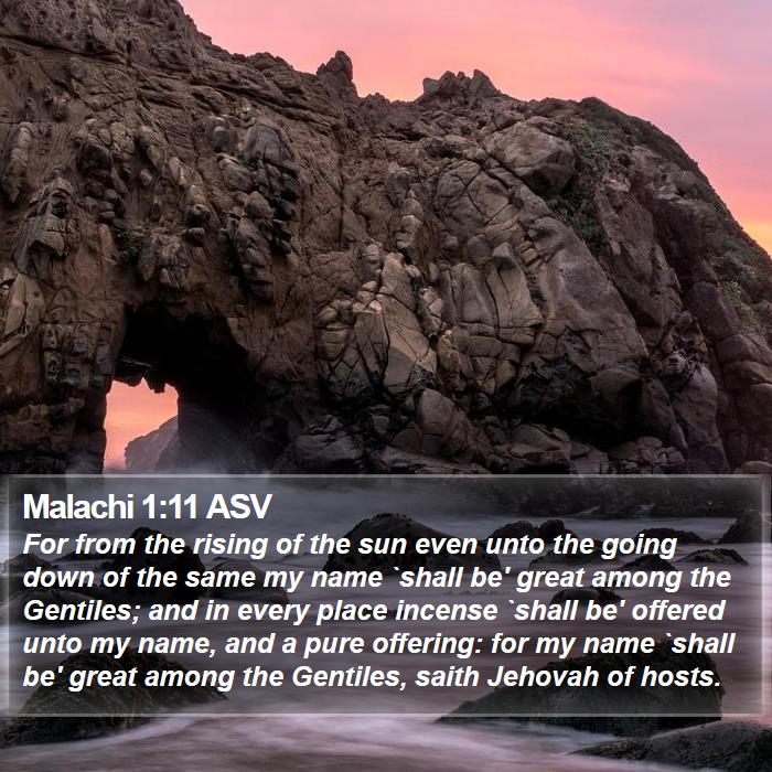 Malachi 1:11 ASV Bible Study