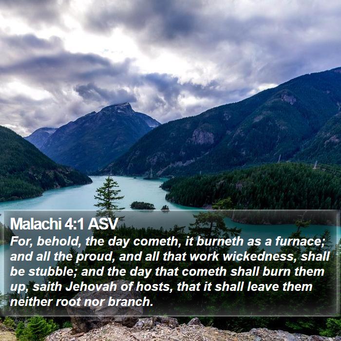 Malachi 4:1 ASV Bible Study