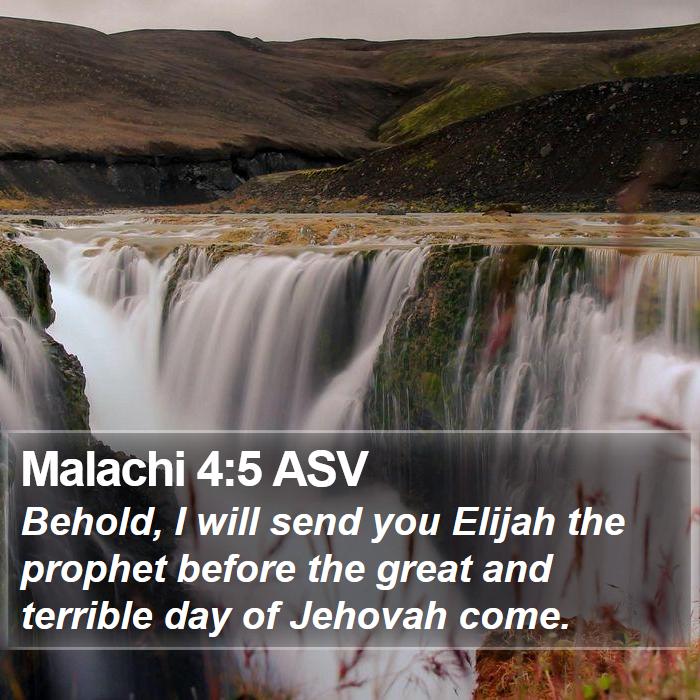 Malachi 4:5 ASV Bible Study