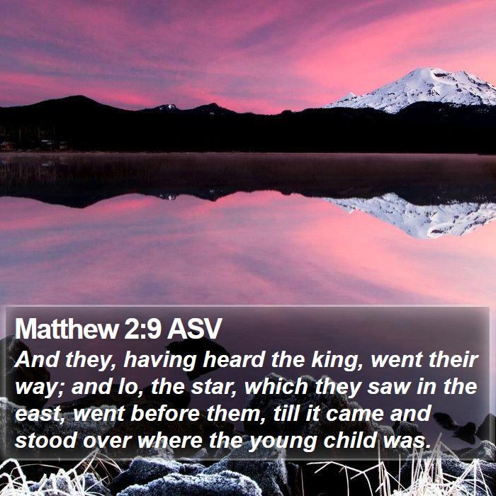 Matthew 2:9 ASV Bible Study